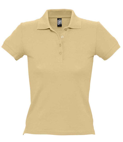 SOL'S Ladies People Cotton Piqué Polo Shirt - Sand