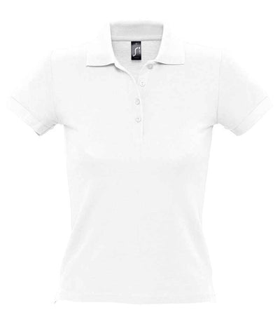 SOL'S Ladies People Cotton Piqué Polo Shirt - White