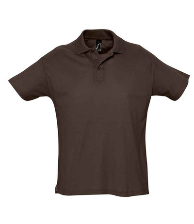 SOL'S Summer II Cotton Piqué Polo Shirt - Chocolate