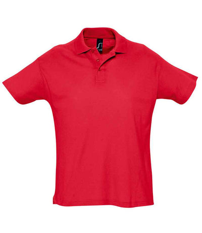 SOL'S Summer II Cotton Piqué Polo Shirt - Red
