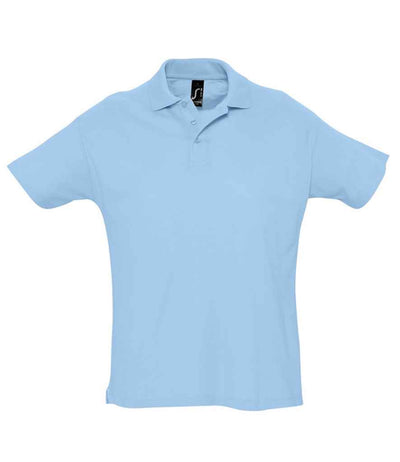 SOL'S Summer II Cotton Piqué Polo Shirt - Sky Blue