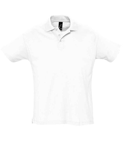 SOL'S Summer II Cotton Piqué Polo Shirt - White