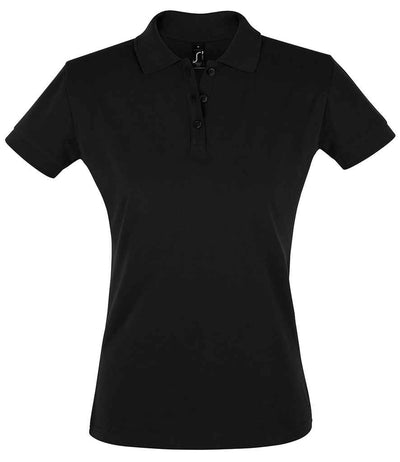 SOL'S Ladies Perfect Cotton Piqué Polo Shirt - Black