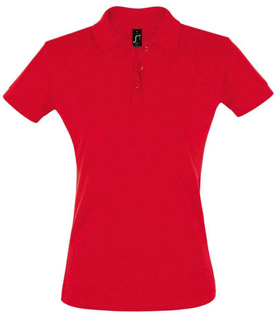 SOL'S Ladies Perfect Cotton Piqué Polo Shirt - Red