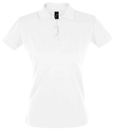 SOL'S Ladies Perfect Cotton Piqué Polo Shirt - White