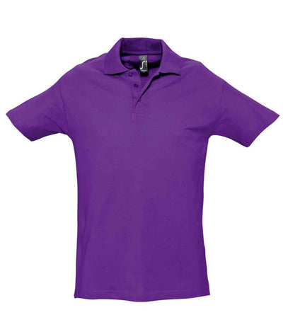 SOL'S Spring II Heavy Cotton Piqué Polo Shirt - Dark Purple