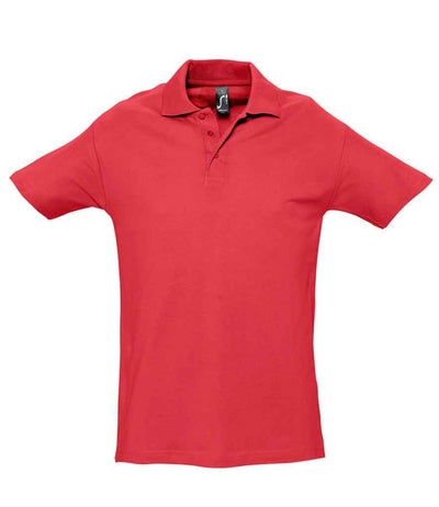 SOL'S Spring II Heavy Cotton Piqué Polo Shirt - Red