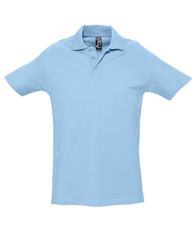 SOL'S Spring II Heavy Cotton Piqué Polo Shirt - Sky Blue