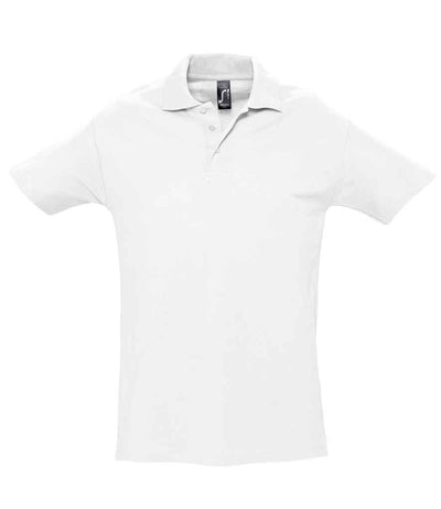 SOL'S Spring II Heavy Cotton Piqué Polo Shirt - White