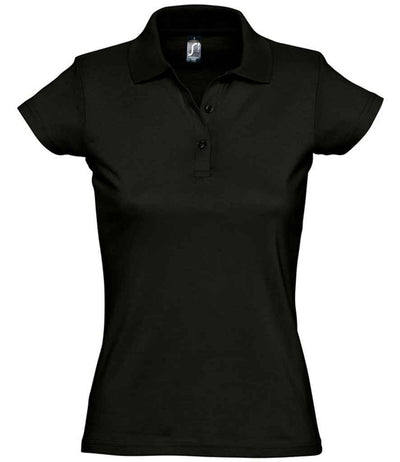 SOL'S Ladies Prescott Cotton Jersey Polo Shirt - Deep Black