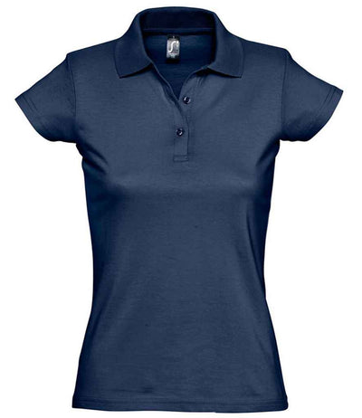 SOL'S Ladies Prescott Cotton Jersey Polo Shirt - French Navy