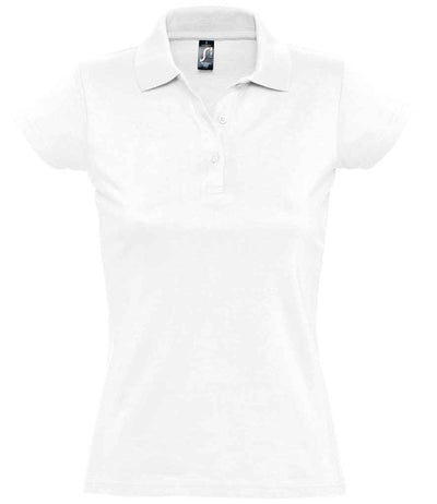 SOL'S Ladies Prescott Cotton Jersey Polo Shirt - White