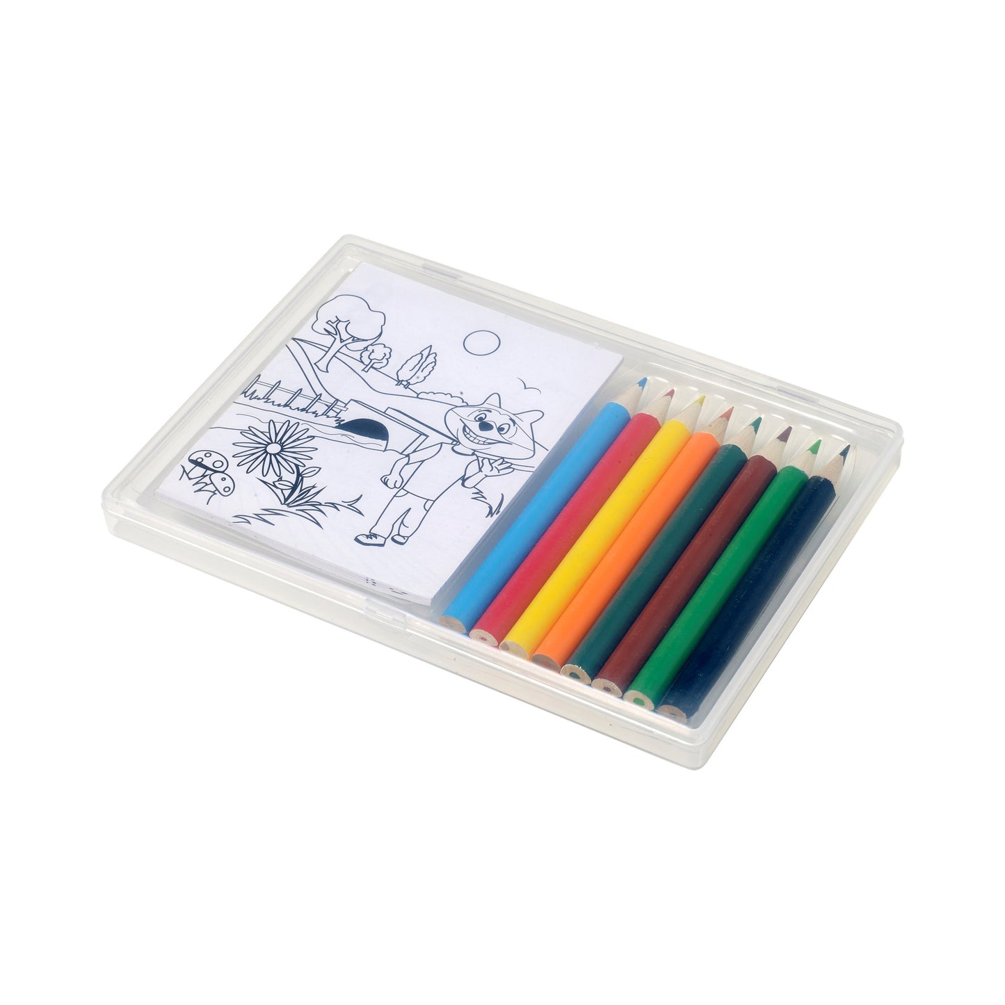 Pencils and colouring sheets