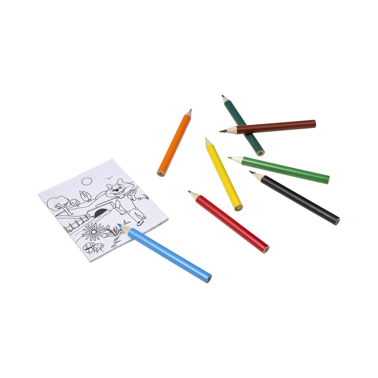 Pencils and colouring sheets