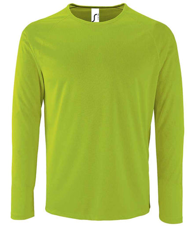 SOL'S Sporty Long Sleeve Performance T-Shirt - Neon Green