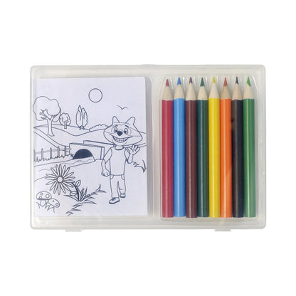 Pencils and colouring sheets