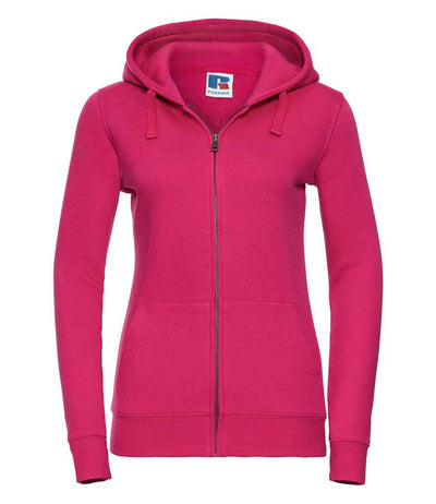 Russell Athletic Ladies Authentic Zip Hooded Sweatshirt - Fuchsia