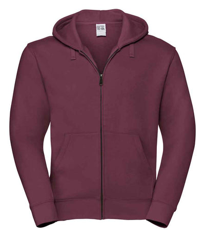 Russell Athletic Authentic Zip Hooded Sweatshirt - Burgundy