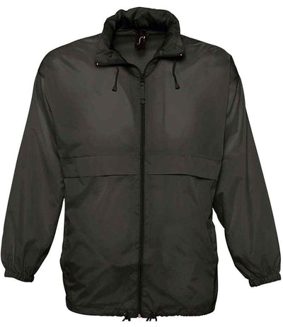 SOL'S Unisex Surf Windbreaker Jacket - Black