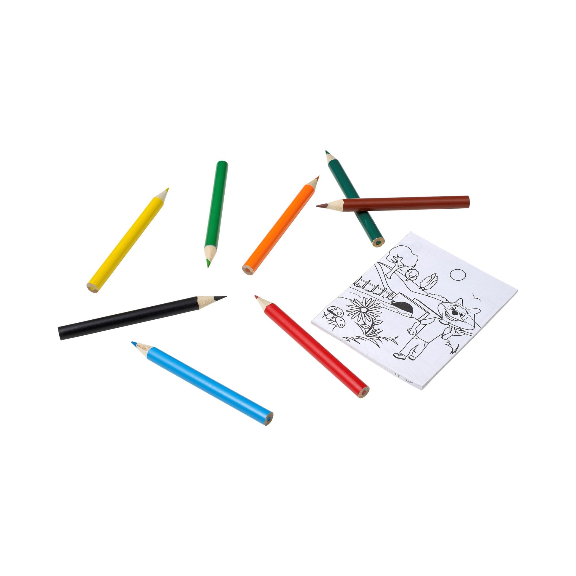 Pencils and colouring sheets
