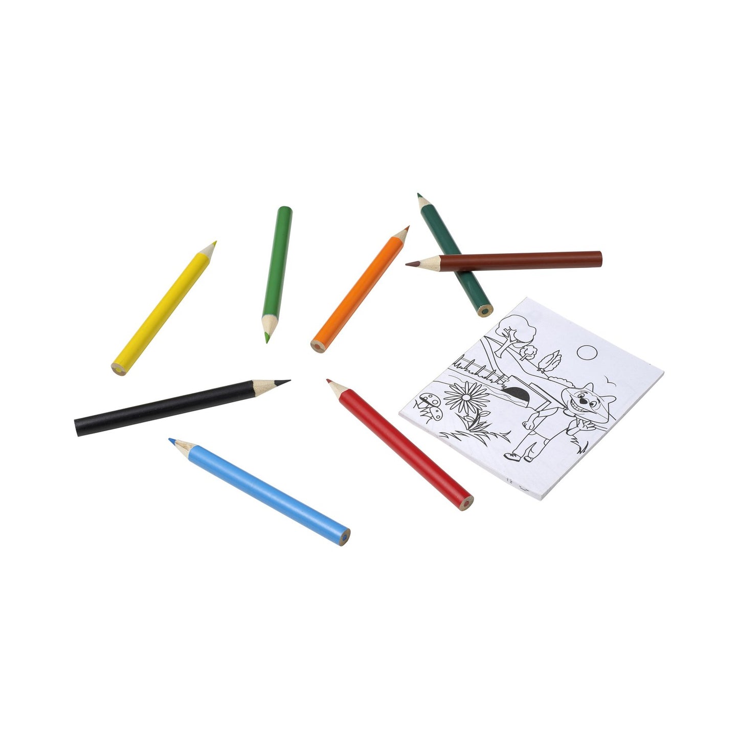Pencils and colouring sheets