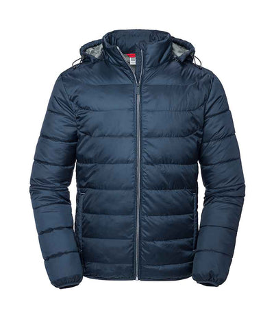 Russell Athletic Hooded Nano Padded Jacket - French Navy