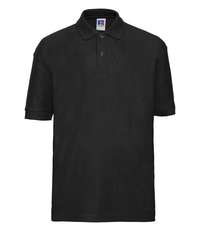 Russell Athletic Kids Poly/Cotton Piqué Polo Shirt - Black