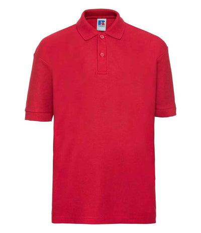 Russell Athletic Kids Poly/Cotton Piqué Polo Shirt - Bright Red