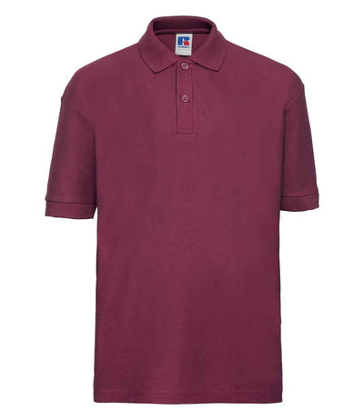 Russell Athletic Kids Poly/Cotton Piqué Polo Shirt - Burgundy