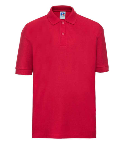 Russell Athletic Kids Poly/Cotton Piqué Polo Shirt - Classic Red