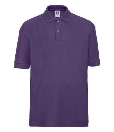 Russell Athletic Kids Poly/Cotton Piqué Polo Shirt - Purple