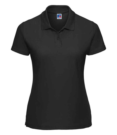 Russell Athletic Ladies Classic Poly/Cotton Piqué Polo Shirt - Black