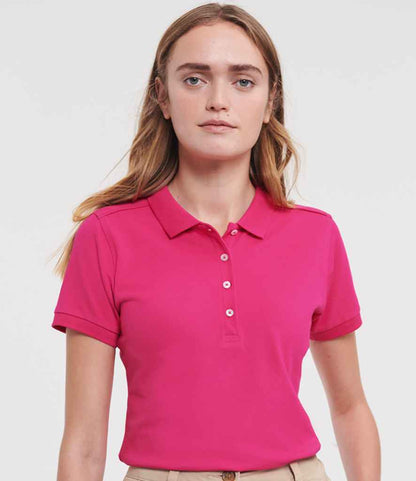 Russell Athletic Ladies Stretch Piqué Polo Shirt