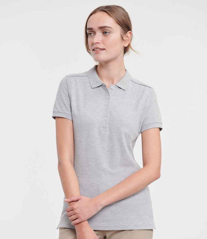 Russell Athletic Ladies Stretch Piqué Polo Shirt
