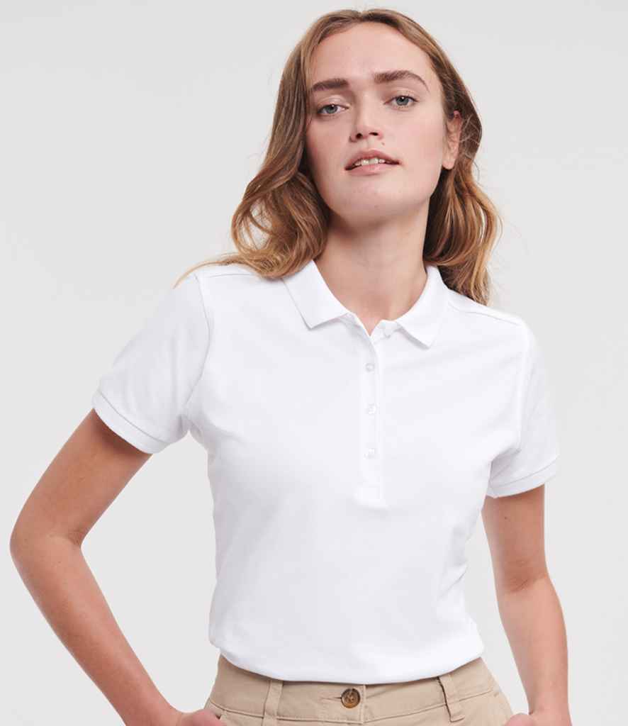 Russell Athletic Ladies Stretch Piqué Polo Shirt
