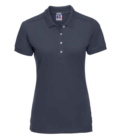 Russell Athletic Ladies Stretch Piqué Polo Shirt - French Navy
