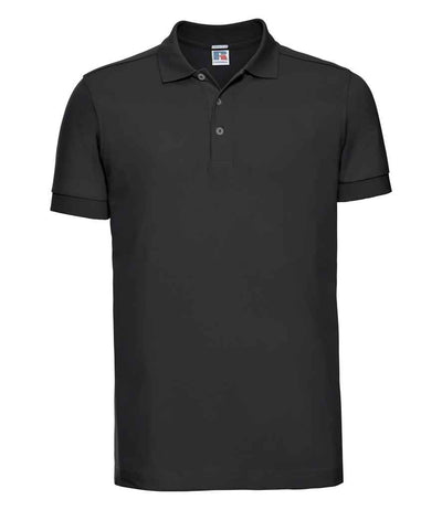 Russell Athletic Stretch Piqué Polo Shirt - Black