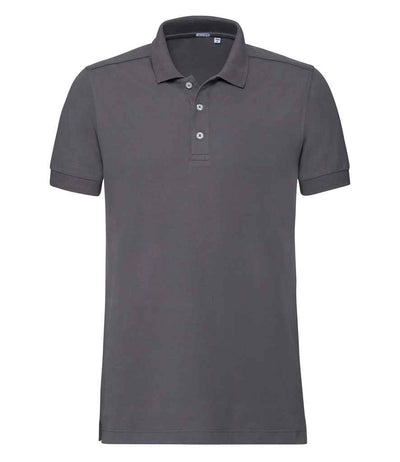 Russell Athletic Stretch Piqué Polo Shirt - Convoy Grey