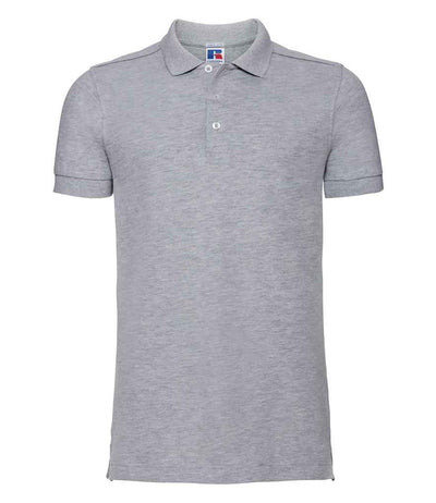Russell Athletic Stretch Piqué Polo Shirt - Light Oxford