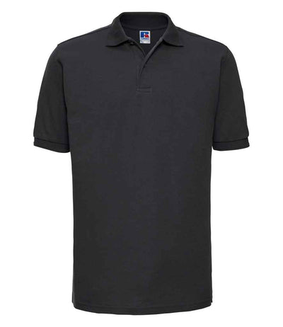 Russell Athletic Hardwearing Poly/Cotton Piqué Polo Shirt - Black