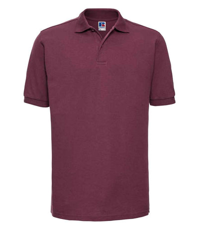 Russell Athletic Hardwearing Poly/Cotton Piqué Polo Shirt - Burgundy