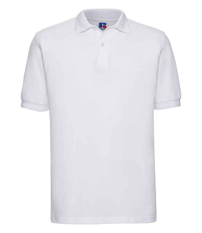 Russell Athletic Hardwearing Poly/Cotton Piqué Polo Shirt - White