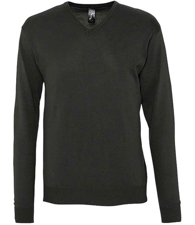 SOL'S Galaxy Cotton Acrylic V Neck Sweater - Black