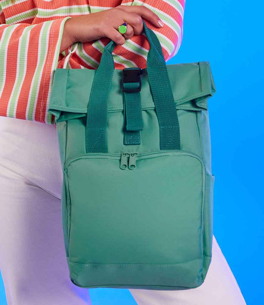 BagBase Recycled Mini Twin Handle Roll-Top Backpack