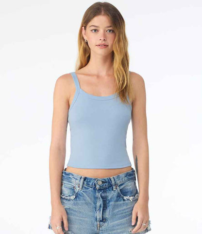 Bella Ladies Micro Rib Spaghetti Strap Tank Top