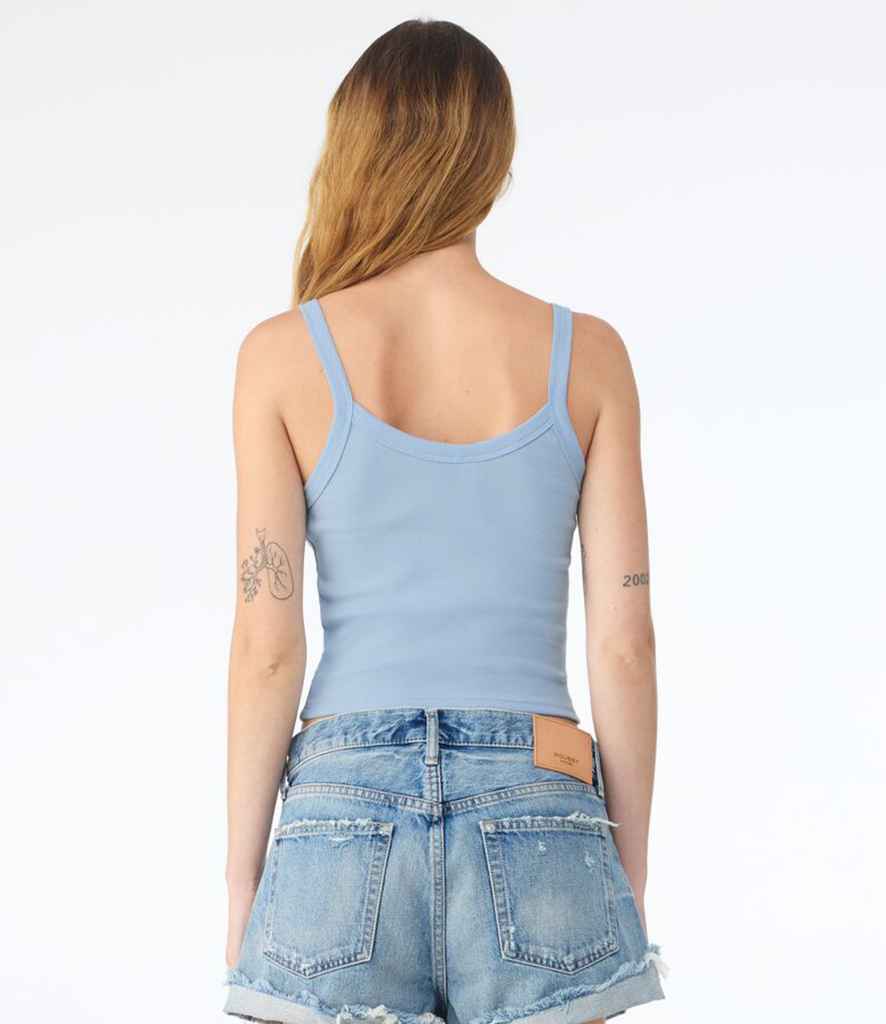 Bella Ladies Micro Rib Spaghetti Strap Tank Top