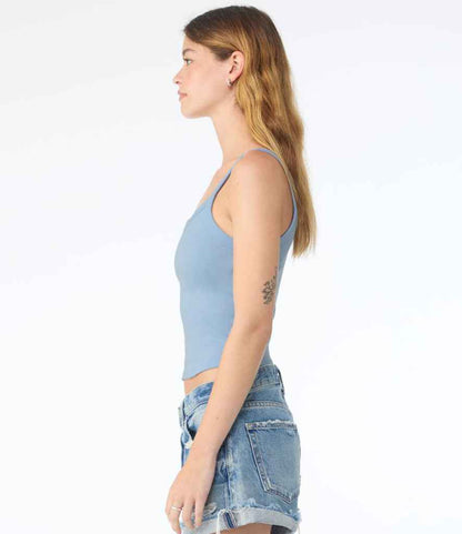 Bella Ladies Micro Rib Spaghetti Strap Tank Top