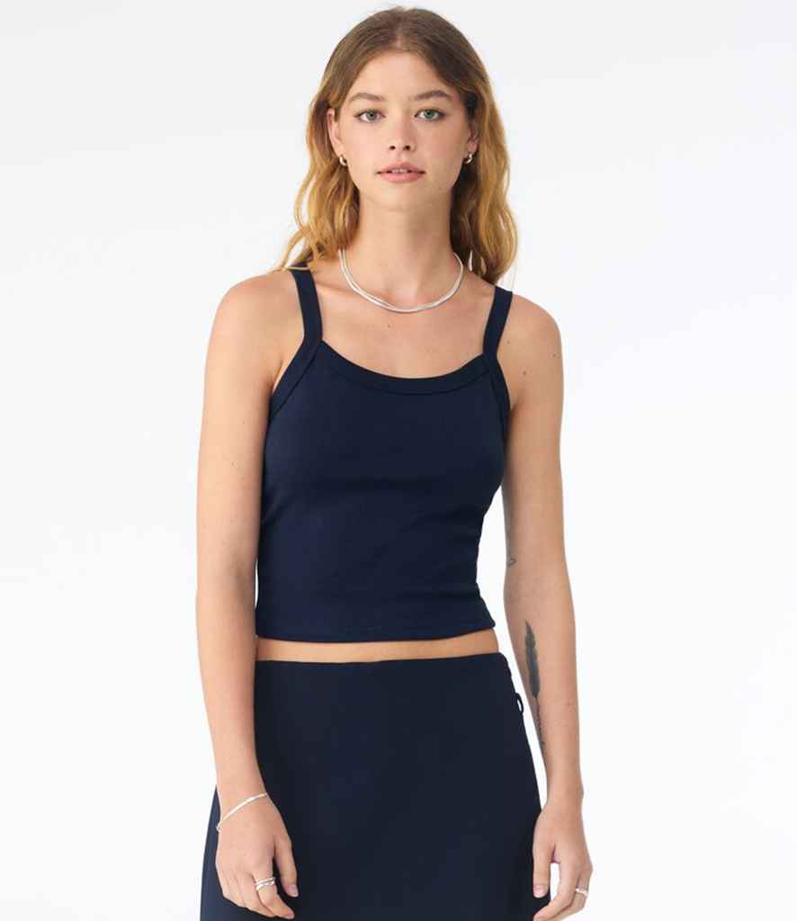 Bella Ladies Micro Rib Spaghetti Strap Tank Top