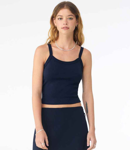 Bella Ladies Micro Rib Spaghetti Strap Tank Top
