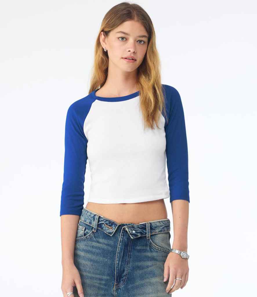 Bella Ladies Micro Rib 3/4 Raglan Baby T-Shirt